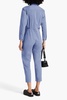 Standard cropped stretch-cotton jumpsuit