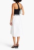 Wrap-effect cotton skirt