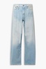 Damon distressed mid-rise wide-leg jeans