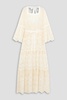 Charlize appliquéd embroidered broderie anglaise cotton-blend maxi dress