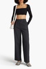 Novia wool-blend twill wide-leg pants