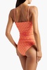 Sabrina ruched polka-dot swimsuit