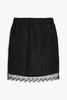 Embellished jacquard organza miniskirt