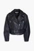 Jylan convertible leather biker jacket