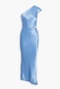 Delphine one-shoulder satin-crepe midi dress