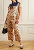 Capri Flute printed stretch-silk twill straight-leg pants