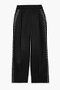 Ciara crystal-embellished twill wide-leg pants