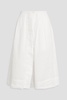 Kelsey pleated linen skirt