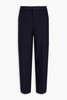 Tapered jacquard-knit cotton-blend pants