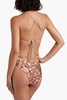 Chintz one-shoulder cutout printed swimsuit