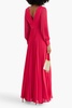 Pleated-chiffon gown