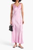 Crinkled-satin maxi dress