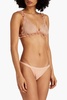 Lace-trimmed point d'esprit triangle bra