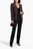 Monet frayed metallic tweed jacket