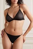 Odelyn cotton-tulle soft-cup triangle bra