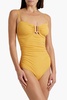 Ruched bandeau swimsuit