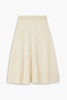 Frayed cotton-blend skirt