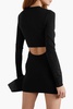 Cutout stretch-knit mini dress