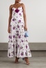 Applied Printed Silk Crepe from China Maxi Dress