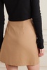 Esmaa frayed stretch-twill mini wrap skirt