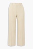 Serious cropped high-rise woven flared pants