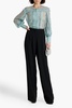 Sequin-embellished crepe wide-leg pants