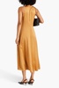 Mina silk-satin midi dress