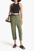 Paris cropped stretch-cotton twill tapered pants