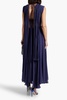 Ira pintucked georgette gown