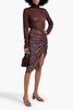 Ari paisley-print silk-blend jacquard midi skirt