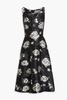 Floral-print fil coupé dress