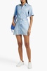 Freesia denim-effect print TENCEL™ mini shirt dress