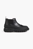 Rubber-trimmed leather Chelsea boots