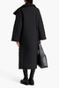 oversize quilted wrap coat