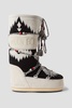 Embellished wool-jacquard and suede snow boots