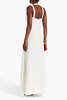 Allison bead-embellished crepe gown