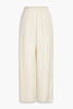 Silk-satin wide-leg pants