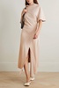 Narin draped cotton-jersey midi dress