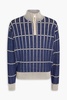 Malha jacquard-knit half-zip sweater