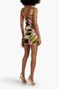 Summer Solstice ruched wrap-effect stretch-jersey mini dress