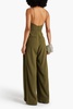 Harlow draped satin-crepe wide-leg jumpsuit