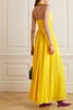 Pleated chiffon halterneck gown