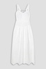 Dania open-back broderie anglaise cotton-blend midi dress