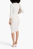 Diana aymmetric ruched stretch-jersey skirt