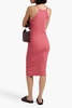 Ribbed stretch-modal midi dress