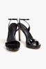 Jade faux patent-leather sandals