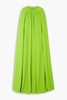 Liv cape-effect seersucker gown