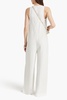 Stretch-twill wide-leg jumpsuit