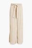 Elle plissé silk, hemp, bamboo and cotton-blend wide-leg pants