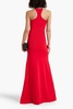 Cutout crepe gown